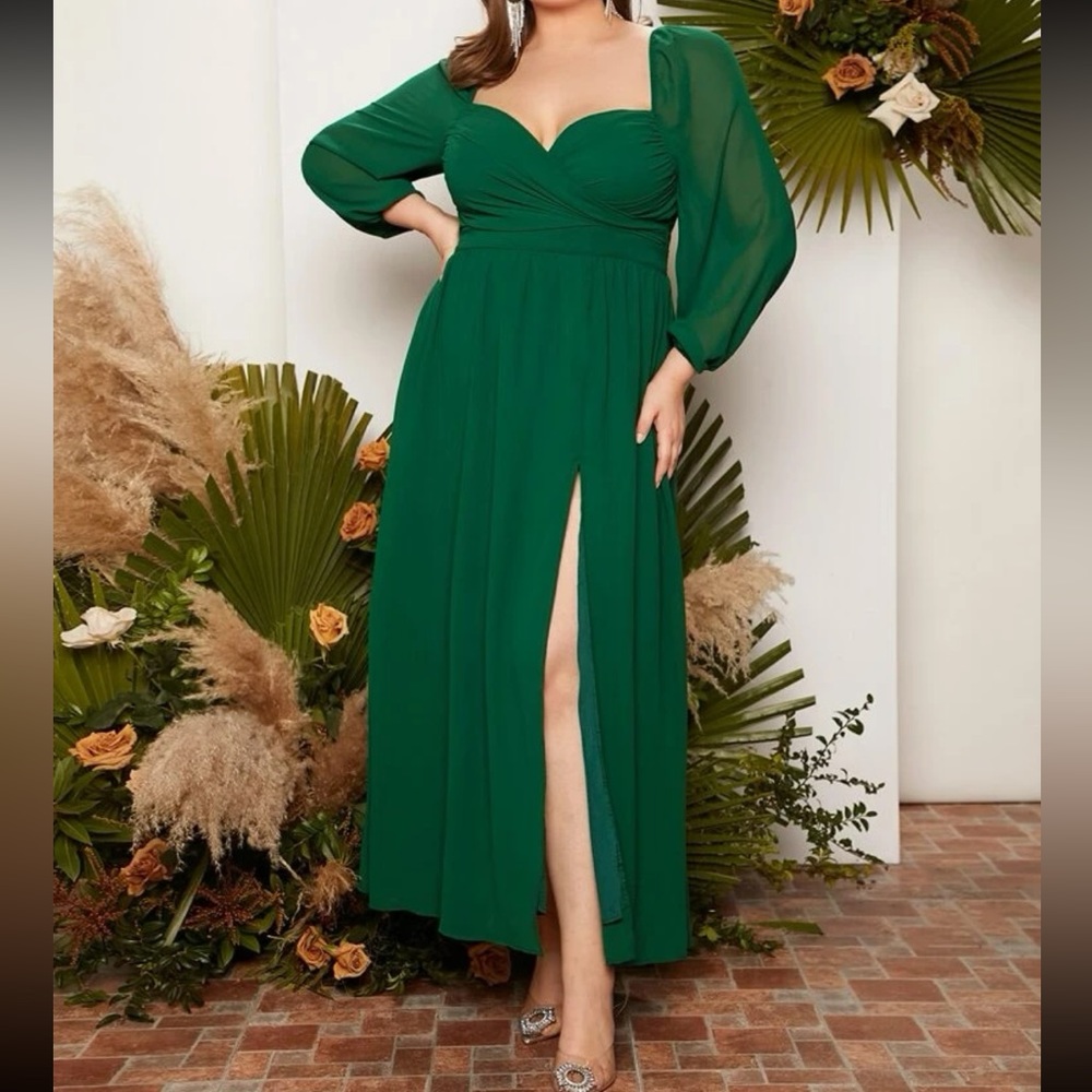 Plus size sweetheart neck party formal dress - Picture 8 of 16